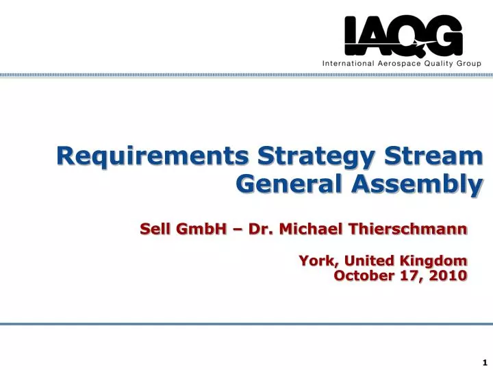 requirements strategy stream general assembly