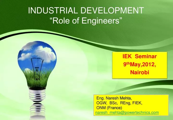 industrial development role of engineers