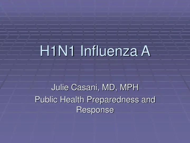 h1n1 influenza a
