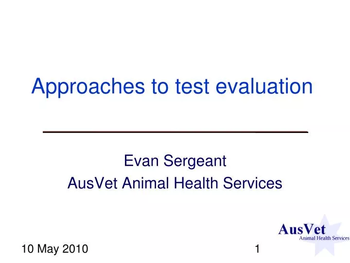 evan sergeant ausvet animal health services