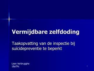 vermijdbare zelfdoding