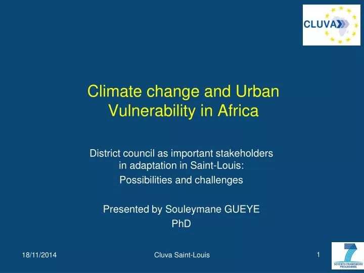 climate change and urban vulnerability in africa
