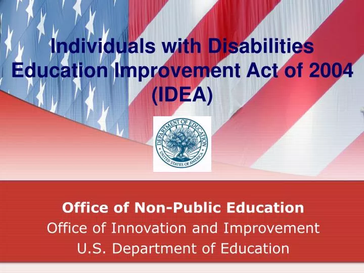 individuals with disabilities education improvement act of 2004 idea