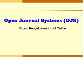 open journal systems ojs