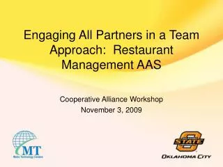 Engaging All Partners in a Team Approach: Restaurant Management AAS