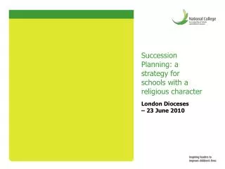 Succession Planning: a strategy for schools with a religious character