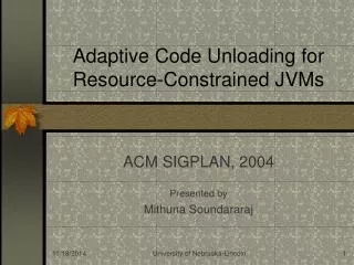 Adaptive Code Unloading for Resource-Constrained JVMs