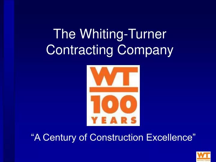 the whiting turner contracting company