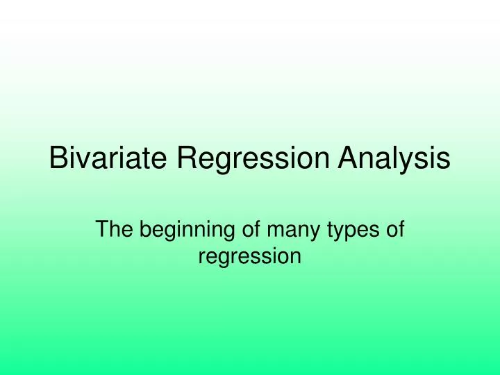 bivariate regression analysis