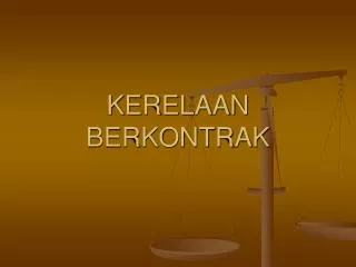 kerelaan berkontrak
