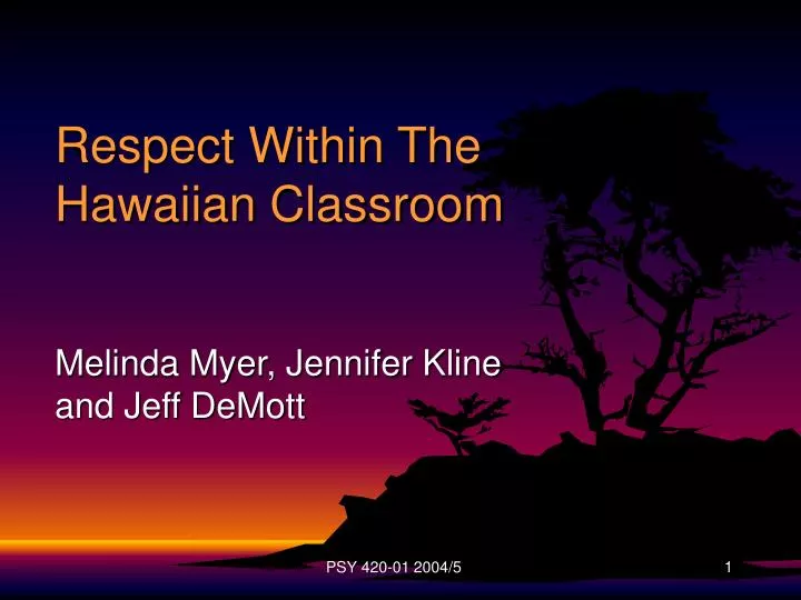 respect within the hawaiian classroom