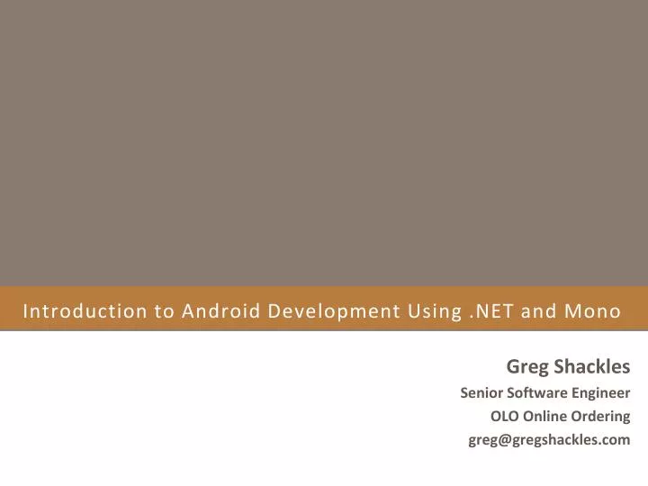 introduction to android development using net and mono