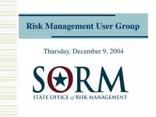 Risk Management User Group
