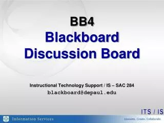 BB4 Blackboard Discussion Board