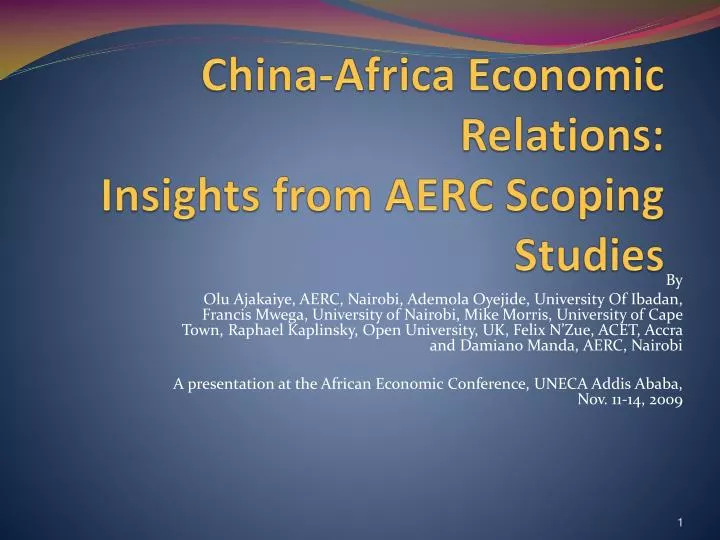 china africa economic relations insights from aerc scoping studies