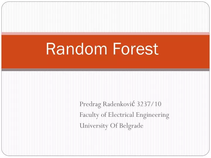 random forest