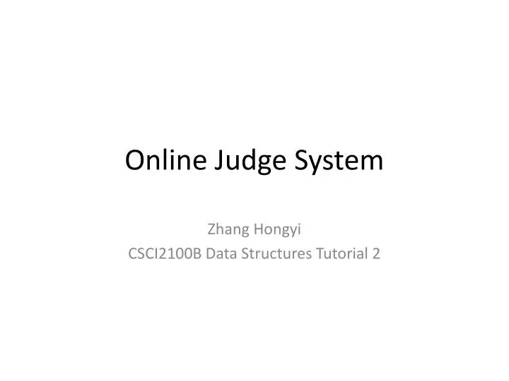 online judge system