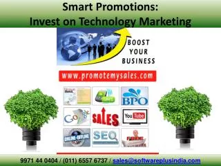 Smart Promotions: Invest on Technology Marketing