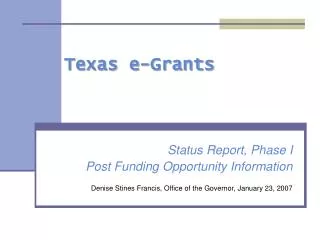 Texas e-Grants