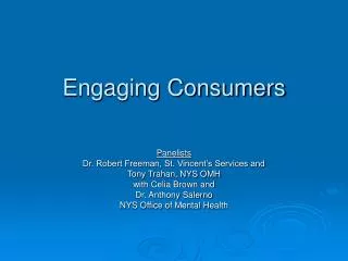 Engaging Consumers
