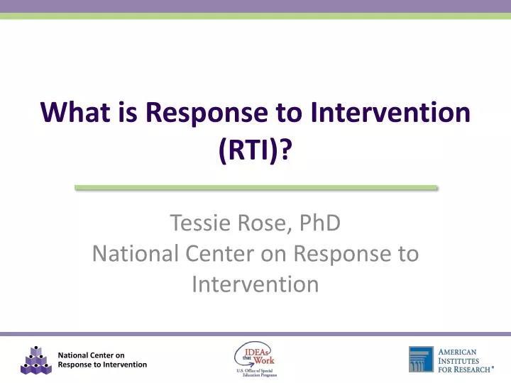 what is response to intervention rti