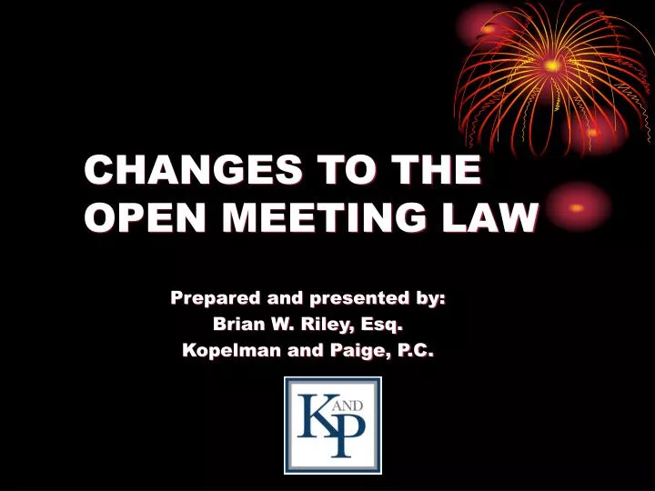 changes to the open meeting law