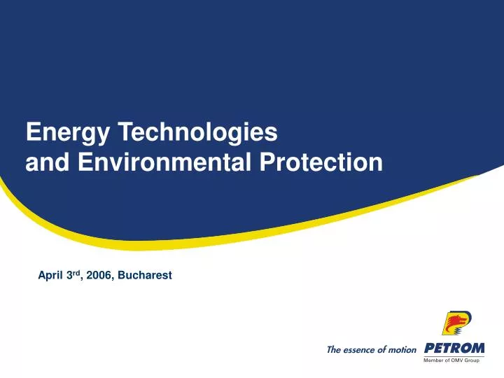 energy technologies and environmental protection