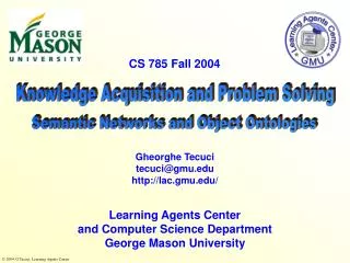 Knowledge Acquisition and Problem Solving