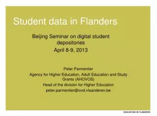 Student data in Flanders