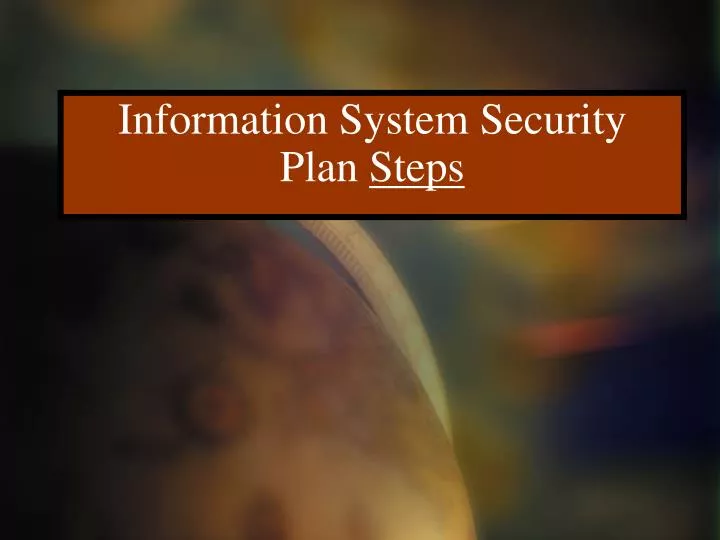 information system security plan steps