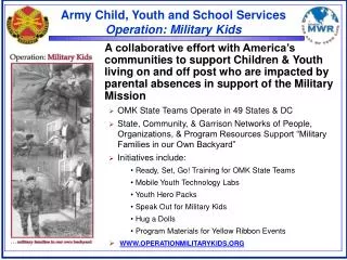 Army Child, Youth and School Services Operation: Military Kids