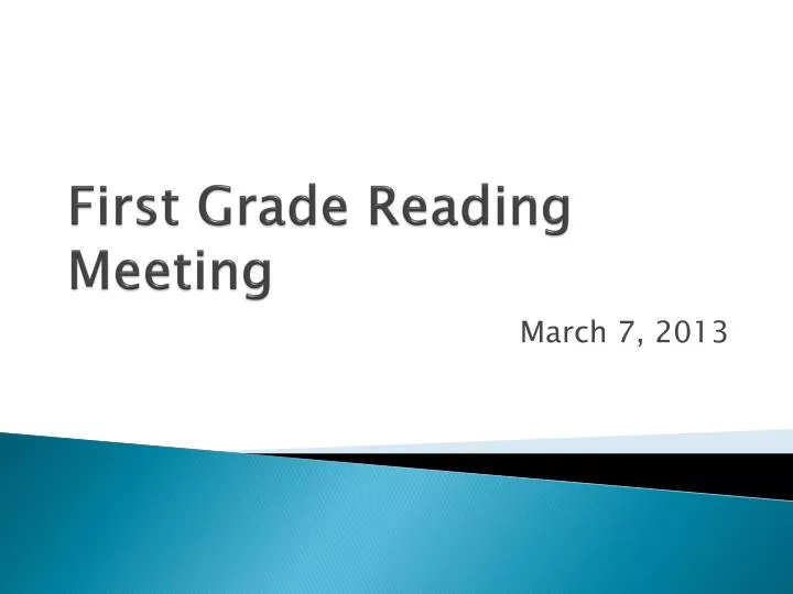 first grade reading meeting