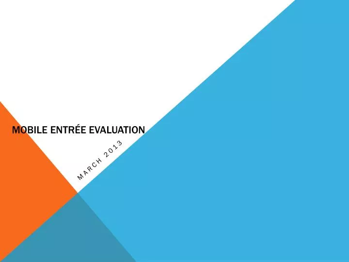 mobile entr e evaluation