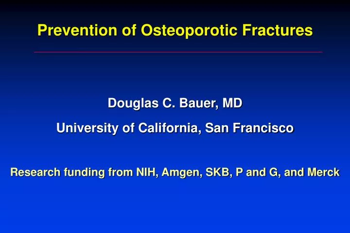 prevention of osteoporotic fractures