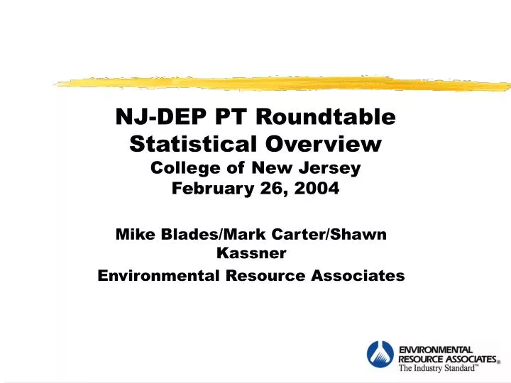 nj dep pt roundtable statistical overview college of new jersey february 26 2004