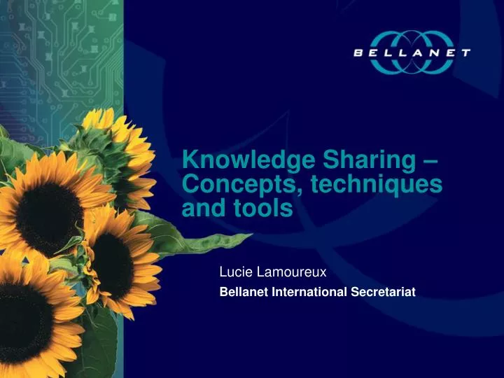 knowledge sharing concepts techniques and tools