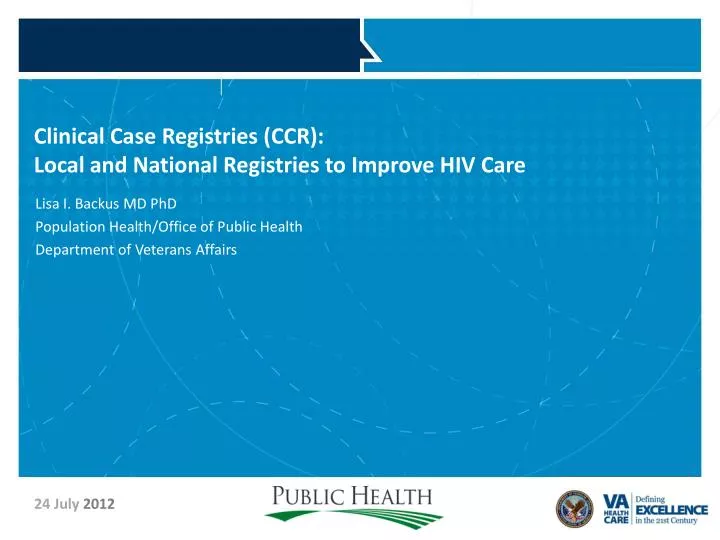 clinical case registries ccr local and national registries to improve hiv care