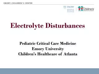 Electrolyte Disturbances