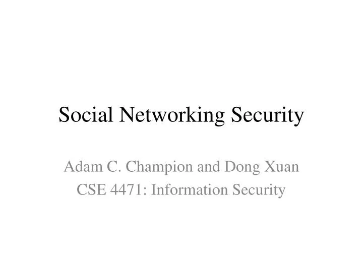 social networking security