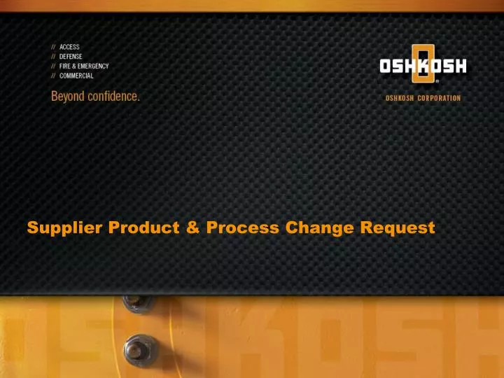 supplier product process change request