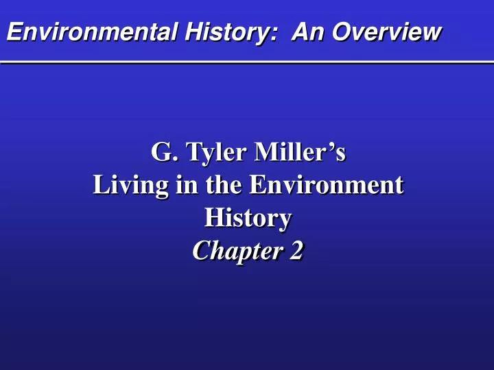 environmental history an overview