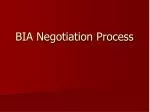 BIA Negotiation Process