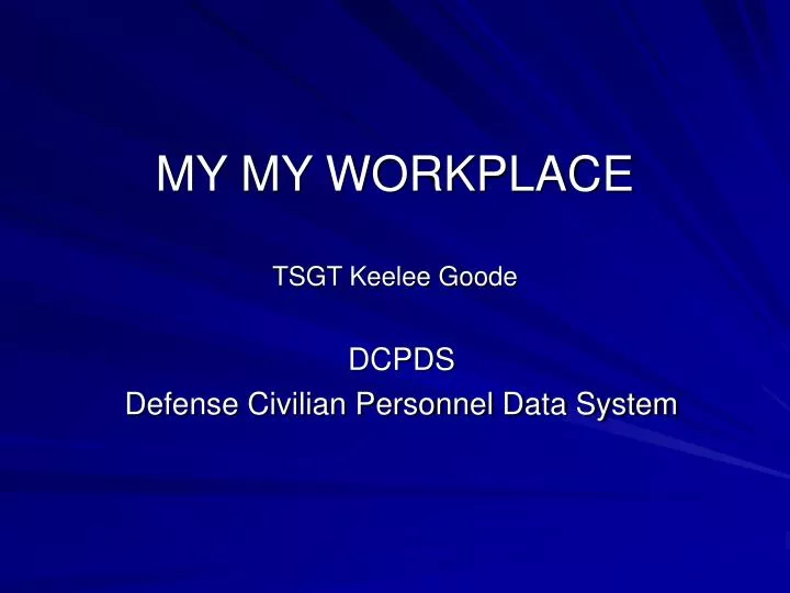 my my workplace tsgt keelee goode