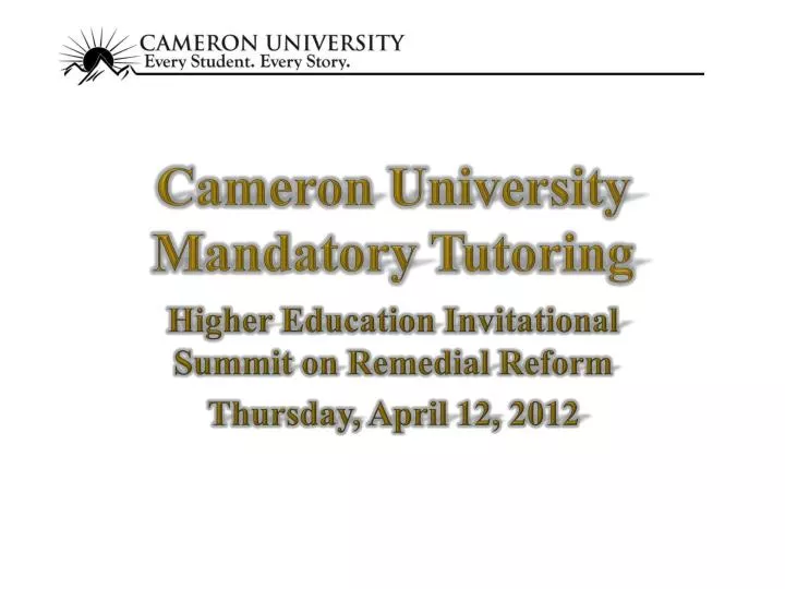 cameron university mandatory tutoring