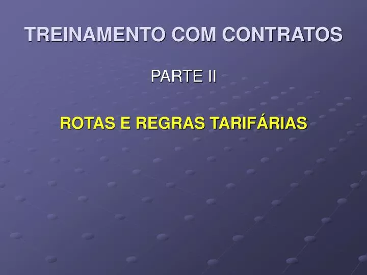 treinamento com contratos