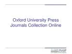Oxford University Press Journals Collection Online