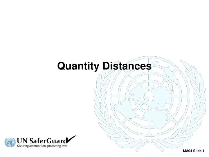 quantity distances