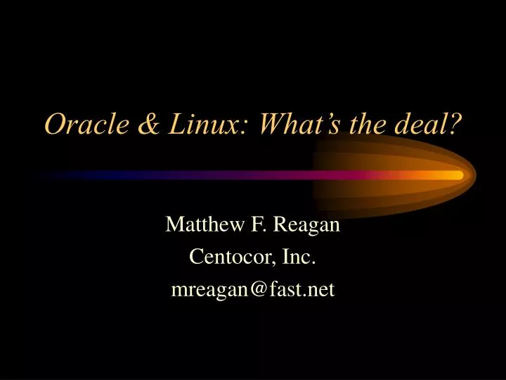 oracle linux what s the deal