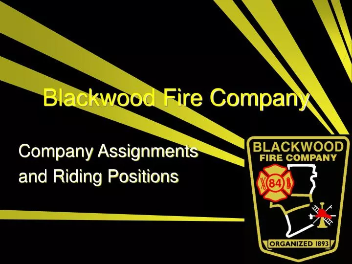 blackwood fire company