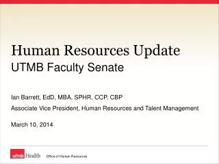 Human Resources Update